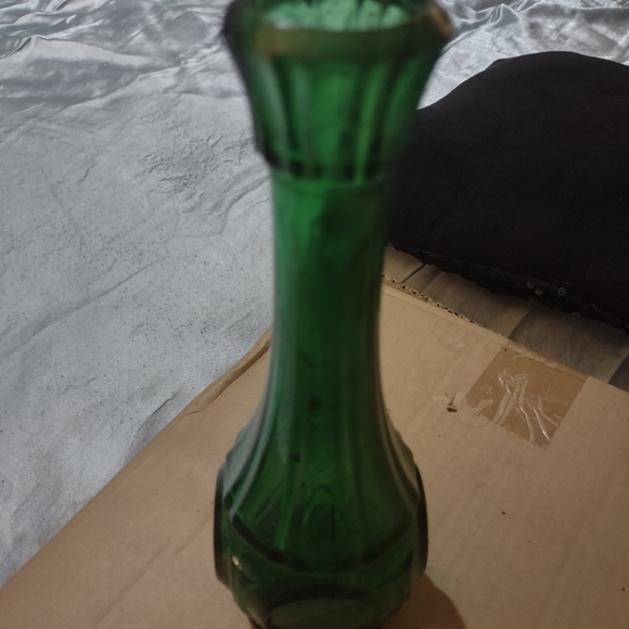 Wheaton Accents Vintage Wheaton Emerald Green Bullseye Bud Vase